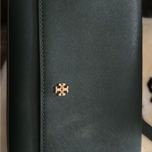 Tory Burch Green Leather Wallet